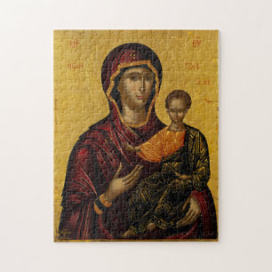 Theotokos and the Christ Child, Emmanuel Lampardos Jigsaw Puzzle