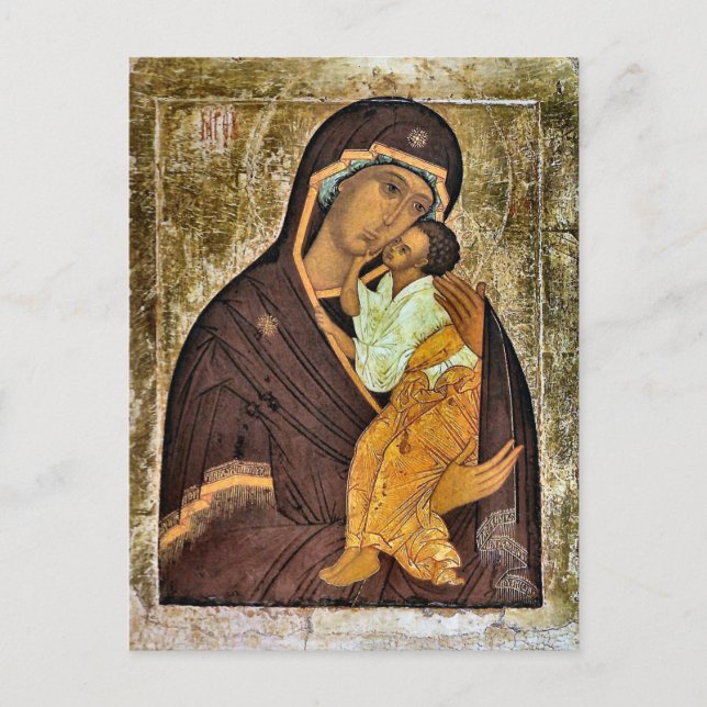 Theotokos and the Christ Child Icon Postcard (Front)