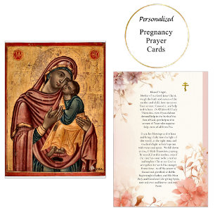 Theotokos Christ Child Pregnancy Prayer Card