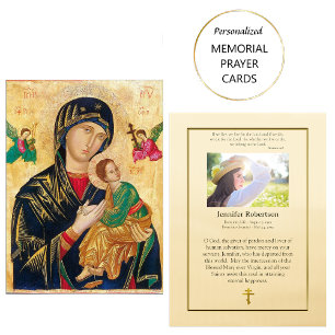 Theotokos (Virgin Mary) Funeral Prayer Card