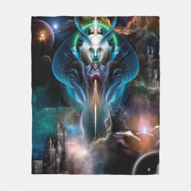 Thera Queen Of The Galaxy Fleece Blanket (Front)