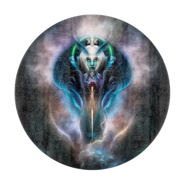 Thera The Ethereal Queen Glass Cutting Board (Front)