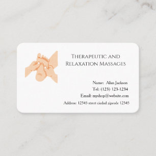 Therapeutic and Relaxation Massages business cards
