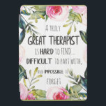 Therapist Appreciation Gift Thank you Quote iPad Pro Cover<br><div class="desc">Therapist Appreciation Gift Thank you Quote - great quote - art prints on various materials. A great gift idea to brighten up your home. Also buy this artwork on phone cases, apparel, mugs, pillows and more. Poster and Art Print on clothing and for your wall – various backgrounds – great...</div>