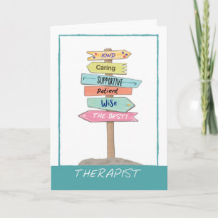 Therapist Appreciation Thank You Caring Supportive Card