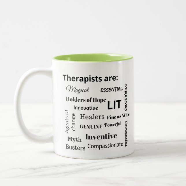 Therapist Are: Two-Tone Coffee Mug (Left)