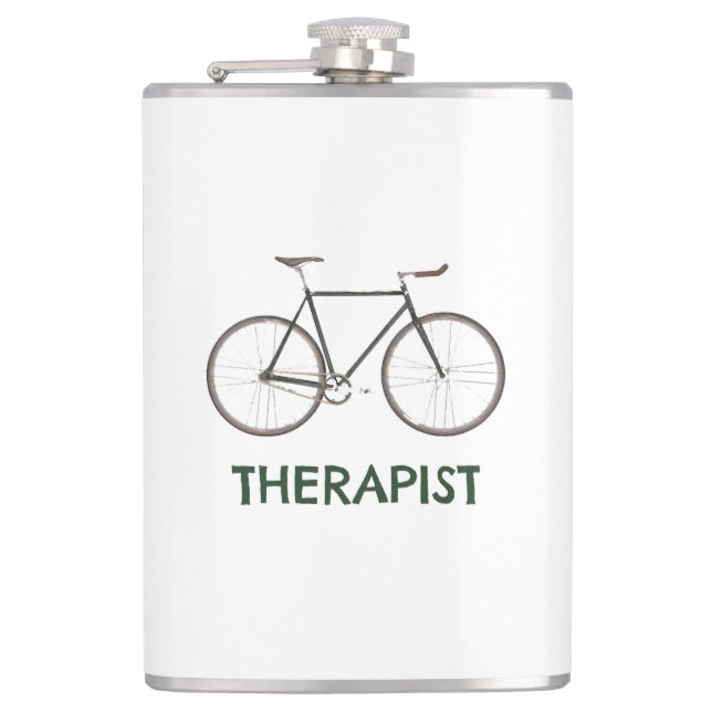 Therapist Bicycle Hip Flask (Front)