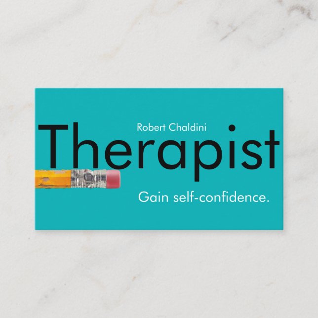 Therapist blue business card (Front)