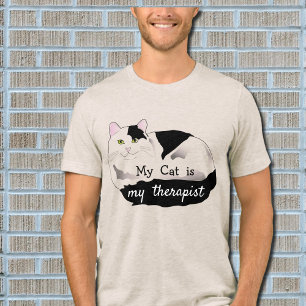 Therapist  cat -funny   quote Tri-Blend shirt