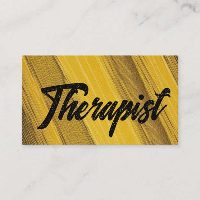 Therapist Cool Text Business Card (Front)