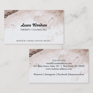 Therapist Counsellor Abstract Watercolor Shapes Business Card