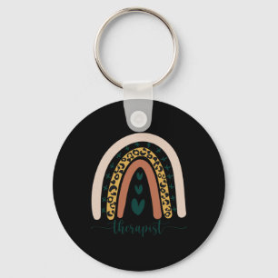 Therapist Counsellor Mental Health Awareness Rainb Key Ring