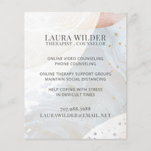 Therapist Counsellor Online Or By Phone Flyer