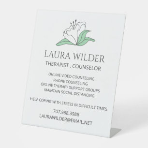 Therapist Counsellor Online Or By Phone Pedestal Sign