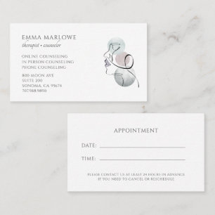 Therapist Counselor Business & Appointment Card