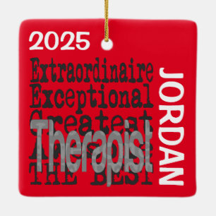 Therapist Extraordinaire CUSTOM Ceramic Ornament
