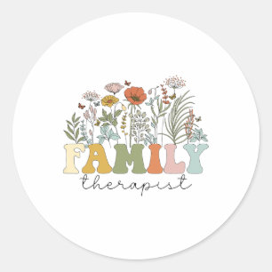 Therapist Family Therapy Mental Health  Classic Round Sticker
