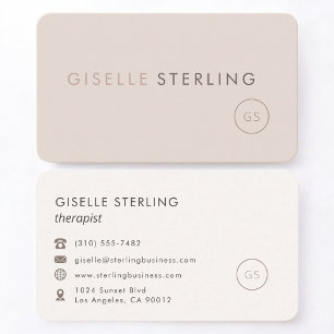 Therapist Feminine Professional Business Card