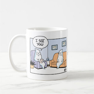 Therapist Ghost tells Patient Ghost is seen Coffee Mug