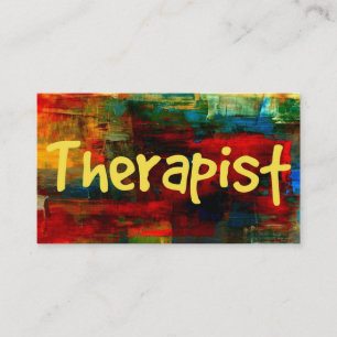 Therapist in Paint Business Card