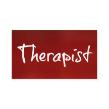 Therapist Red Business Card