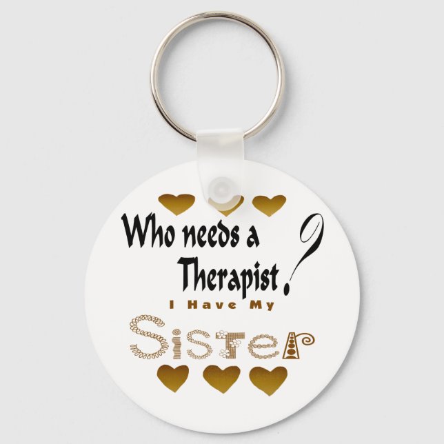 Therapist Sister Key Ring (Front)