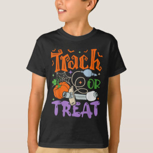 Therapist Trach Or Treat Icu Rn Halloween Nurse T-Shirt