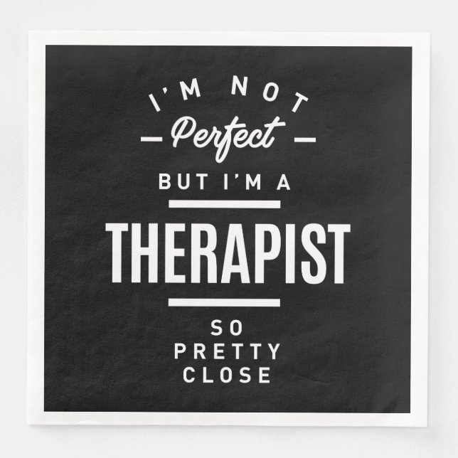 Therapist Work Job Title Gift Napkin (Front)