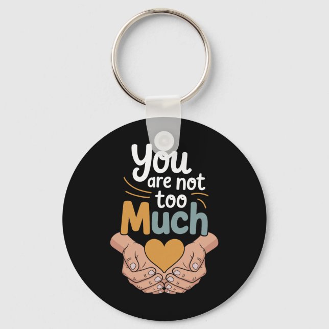 Therapy Affirmation Mindfulness Quote Feelings Are Key Ring (Front)