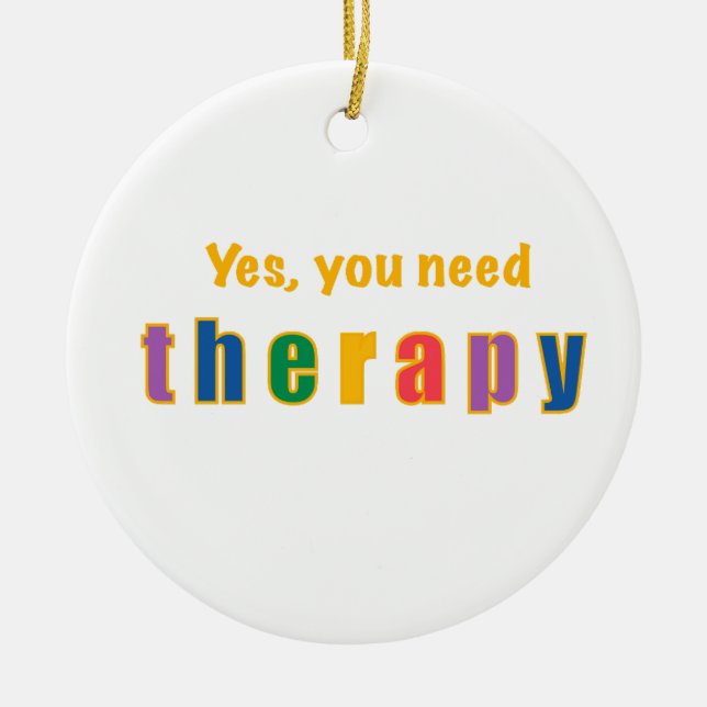 Therapy Ceramic Tree Decoration (Front)