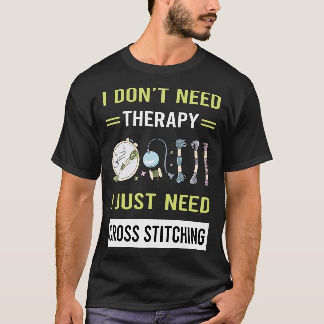 Therapy Cross Stitching T-Shirt (Front)