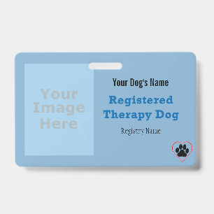 Therapy Dog ID with Logo Badge