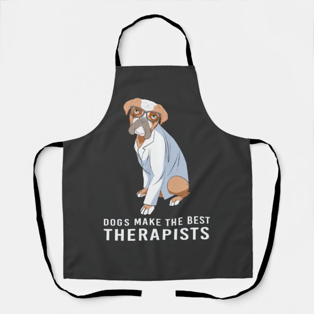 Therapy Dog Psychology Therapist Apron (Front)