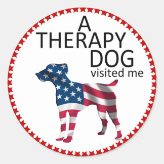 Therapy Dog Souvenir Sticker