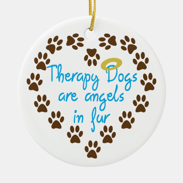 Therapy Dogs Ceramic Tree Decoration (Front)