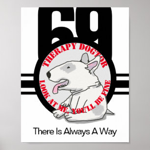 Therapy Dogtor Doodle Art Poster