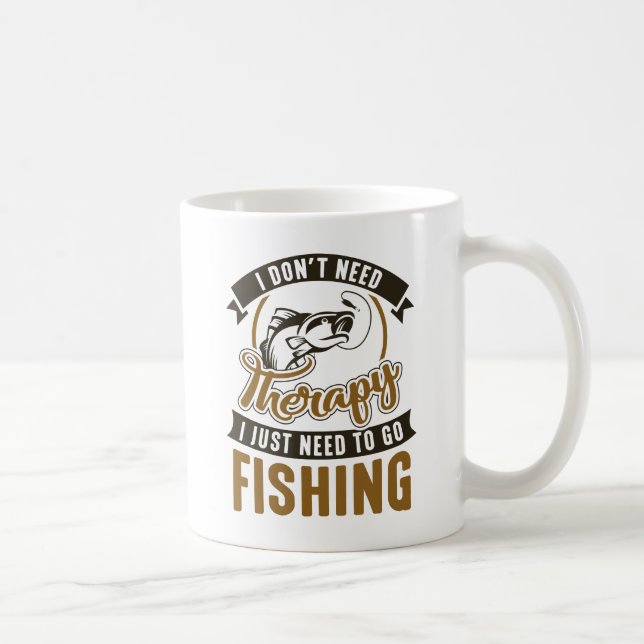 Therapy Fishing Coffee Mug (Right)