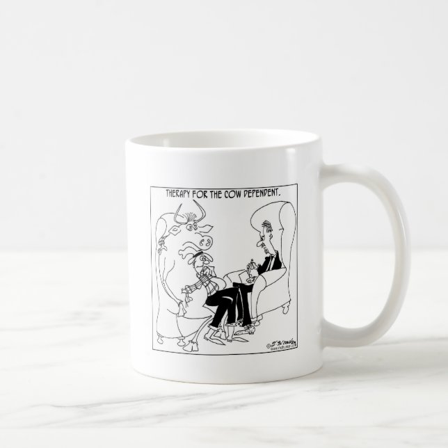 Therapy For The Cow Dependent Coffee Mug (Right)