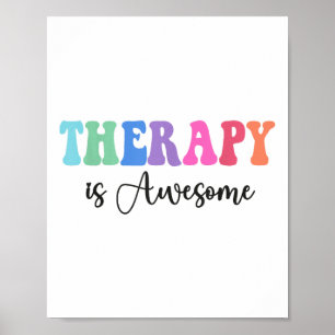 Therapy Is Awesome Self Care Mental Health S Aware Poster