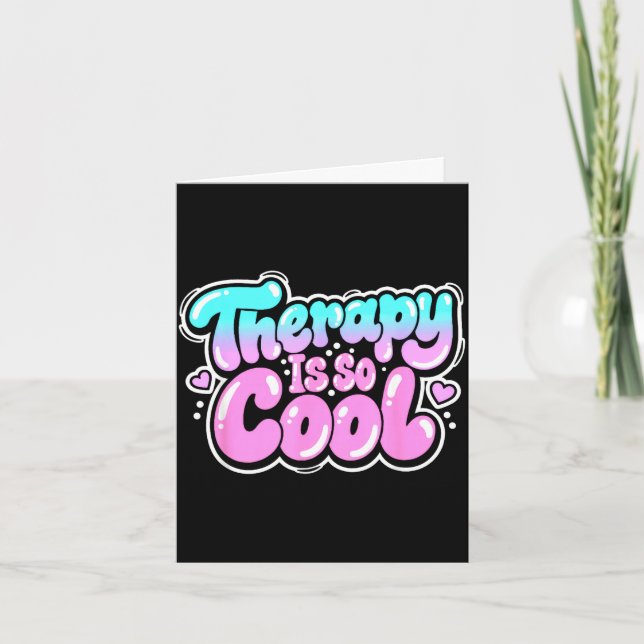 Therapy is cool - healthy mindset positive mind card (Front)