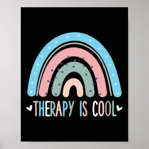 Therapy Is Cool Mental Health Awareness Therapist  Poster