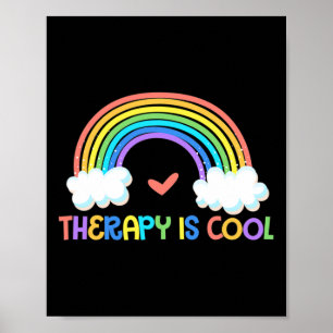 Therapy Is Cool Mental Health Awareness Therapist  Poster