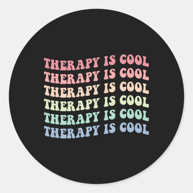 Therapy Is Occupational Therapy Classic Round Sticker (Front)