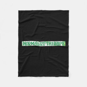 Therapy Mental Health Awareness Warrior Counsellor Fleece Blanket