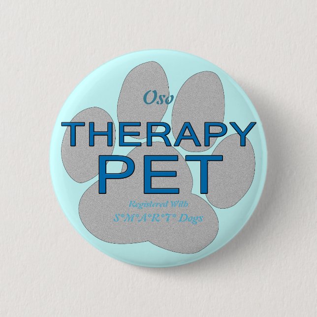Therapy Pet 6 Cm Round Badge (Front)