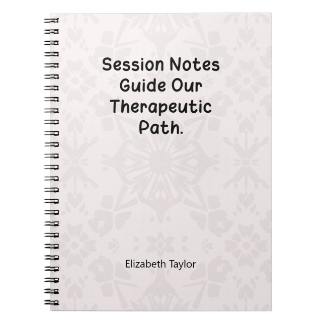 Therapy Session Notes Guide Our Healing Path Notebook (Front)