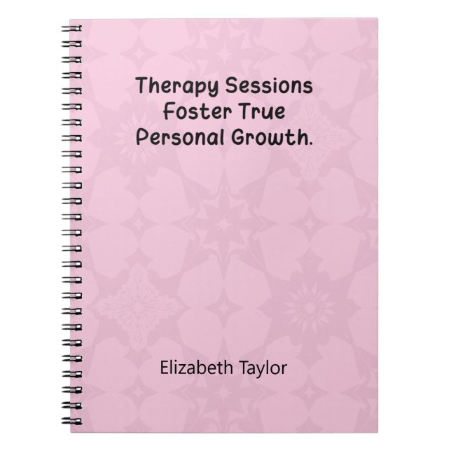 Therapy Sessions: Embrace Personal Growth Journey Notebook (Front)