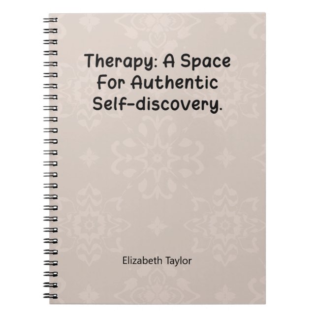 Therapy: Space for Authentic Self Discovery Notebook (Front)
