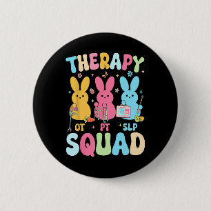 Therapy Squad Easter Day Slp Ot Pt Bunny Eggs Ther 6 Cm Round Badge