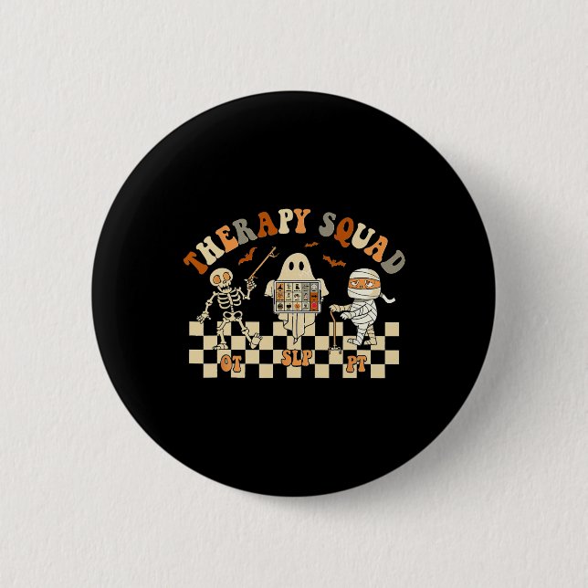 Therapy Squad Halloween Speech Physical  6 Cm Round Badge (Front)